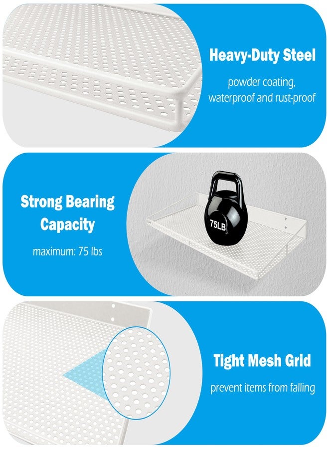 RedCall Heavy-Duty Wall Shelf, 2 Pack Garage Shelf, 23.5" x 12" Large Wall Mounted Shelves for Garage, Laundry Room, Closet, Holds Up to 75 Lbs - Image 4